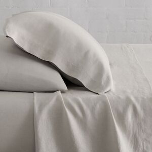 West Elm European Flax Linen Sheet Set Frost Gray, Size King, Retail $309.00US